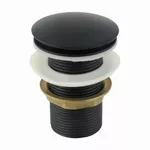 VÁLVULA CLICK PARA LAVATÓRIO METAL PRETA 1.1/4" 01603 ARAÚJO METAIS