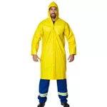 CAPA CHUVA PVC FORRADA AMARELA TAMANHO (G) 100 CENTIMETROS 28449 BRASCAMP