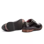 Sapato Masculino Derby Sola De Couro com Borracha Absolut Preto