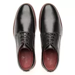 Sapato Masculino Derby Sola De Couro com Borracha Absolut Preto