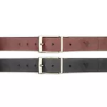 Cinto Masculino em Couro Dupla Face 4 Cm Largura - Preto / Conhaque