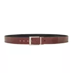 Cinto Masculino em Couro Dupla Face 4 Cm Largura - Preto / Conhaque
