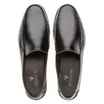 Sapato Mocassim Em Couro Sola De Couro com Antiderrapante Absolut Preto