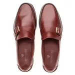 Sapato Mocassim Argentino Em Couro Sola De Couro Com Absolut Conhaque