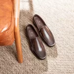 Sapato Masculino Mocassim Em Couro Absolut Café