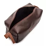 Necessaire Em Couro com 1 Divisória Café