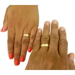 Alianças Anatômicas em Ouro 18K com Brilhantes