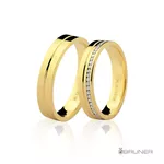 Alianças em Ouro 18k Com 28.0 Brilhantes 8.9g e 4.0mm
