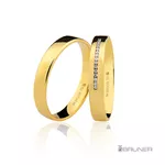 Alianças Reta em Ouro 18k com Brilhantes 5.8g