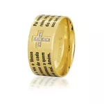 Anel em Ouro 18k Oração do Pai Nosso 8.0g e 6.0mm