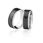 Alianças em Ouro Branco com Ródio Negro 13,6g e 7.0mm