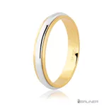 Aliança em Ouro 18k Retangular Bodas de Prata 7.0g