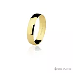 Alianças em Ouro 18k 750 Lisa e Reta com 5.1g e 4.3mm