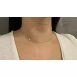 Corrente de Ouro 18k Feminina Xadrezinho 40cm 1.15g