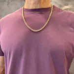 Corrente de Ouro 18k Masculina Elo Fígaro 17.0g 5.5mm