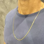 Corrente Piastrine Masculina em Ouro 2.5mm
