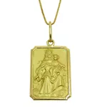Pingente Escapulário Coração de Jesus e N. S. Carmo