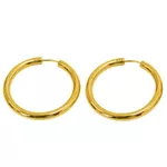 Brinco de Argola Modelo Africano em Ouro com 28mm