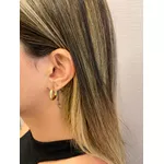 Argola de Ouro 18k Fio Roliço com 23mm e 3g