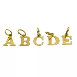 Pingentes de Letra em Ouro para Argolas ou Pulseiras