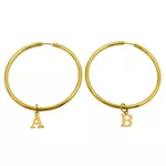 Pingentes de Letra em Ouro para Argolas ou Pulseiras