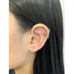 Brinco Solitário para recém nascido Ouro 18K com Diamantes