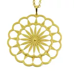 Pingente Mandala Flor em Ouro 18K 