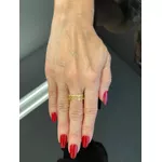 Anel em Ouro 18k Cruz e Corações