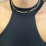 Gargantilha de Ouro 18k Choker Elos Cartier de 7,2mm