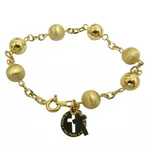 Pulseira de Ouro 18k Feminina com Bolas de 9.0mm