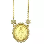 Gargantilha de N. Senhora em Ouro 18k com 55 Brilhantes