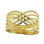 Anel em Ouro 18k Largo Vazado Feminino 11.0mm