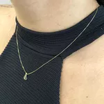 Gargantilha Nossa Senhora Aparecida de Ouro 18K com Espinelio