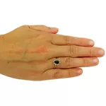 Anel Chuveiro de Ouro 18K 0,750 com Topázio Natural e Brilhantes 