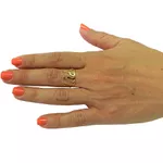 Anel Feminino Manuscrito de Ouro 18K 
