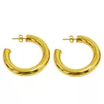 Brinco de Argola em ouro 18k 750 Aberta com 37mm x 6mm 