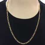 Corrente em Ouro Masculina Fígaro 60cm