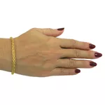 Pulseira em Ouro Feminina 18K com Feche Mosquetão 7,4g