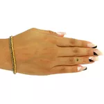 Pulseira em Ouro 18k de Bolinha e Ródio Negro