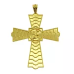 Crucifixo com São Jorge em Ouro 18K Grande 