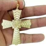 Crucifixo com São Jorge em Ouro 18K Grande 