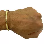 Pulseira Bracelete em Ouro 18k fio quadrado