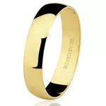 Alianças em Ouro 18k 750 Lisa e Reta com 5.1g e 4.3mm
