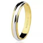 Aliança em Ouro 18k Retangular Bodas de Prata 7.0g