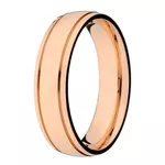 Alianças de Ouro Rose Anatômica Frisadas 18.6g 6.0mm