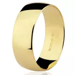 Aliança de Ouro 18k 750 Casamento Abaulada 13g 7.0mm