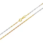 Corrente em Ouro 18k Singapura 3 tons