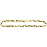 Pulseira em Ouro Branco e Amarelo 18k 3.6g 3.4mm