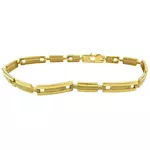 Pulseira Masculina Italiana em Ouro 18K Fina