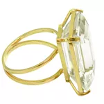 Anel em Ouro 18K com pedra de Cristal